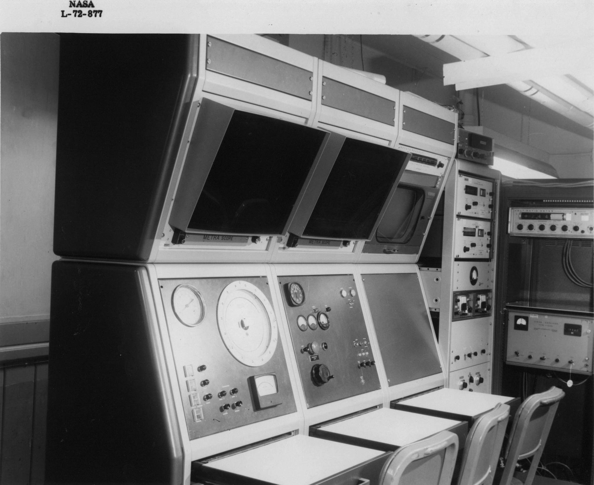 The 1972-era control panels inside of Building 585.