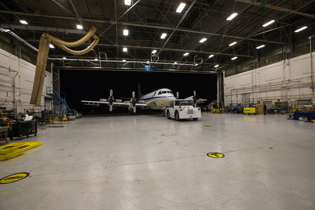 NASA’s P-3B airborne science aircraft based at the Wallops Flight Facility departed at 6:30 a.m. EDT yesterday morning, March 