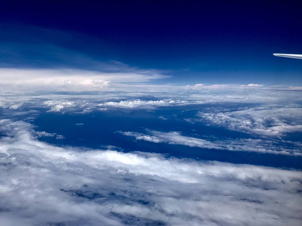 View of Tropical Storm Cindy from the DC-8 during a June 21 science flight.