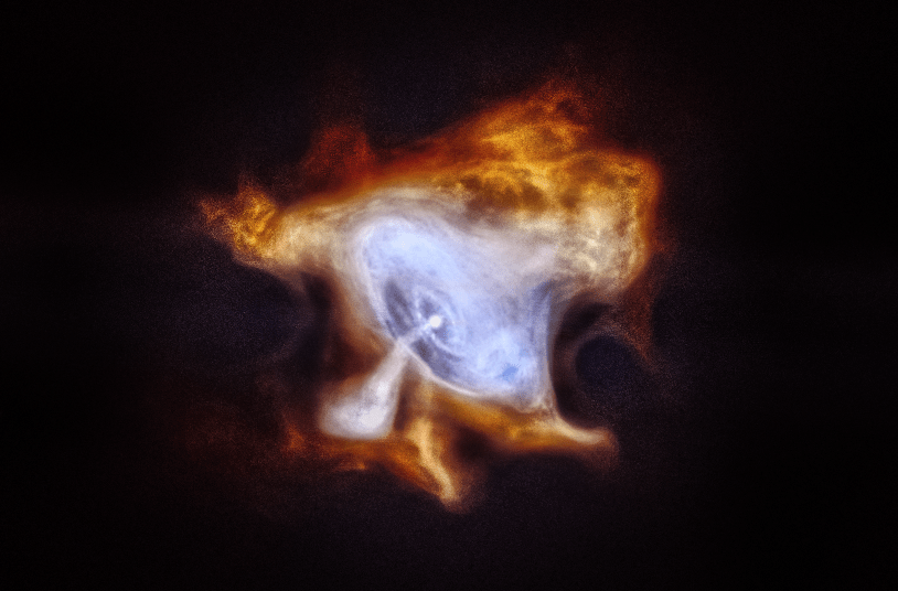 A 2014 Chandra X-ray Observatory image of the Crab Nebula.