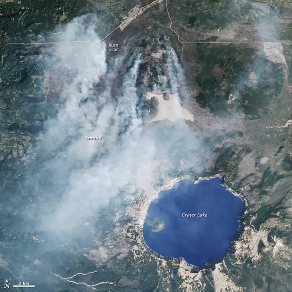 Wildfire Chars Forest Near Crater Lake