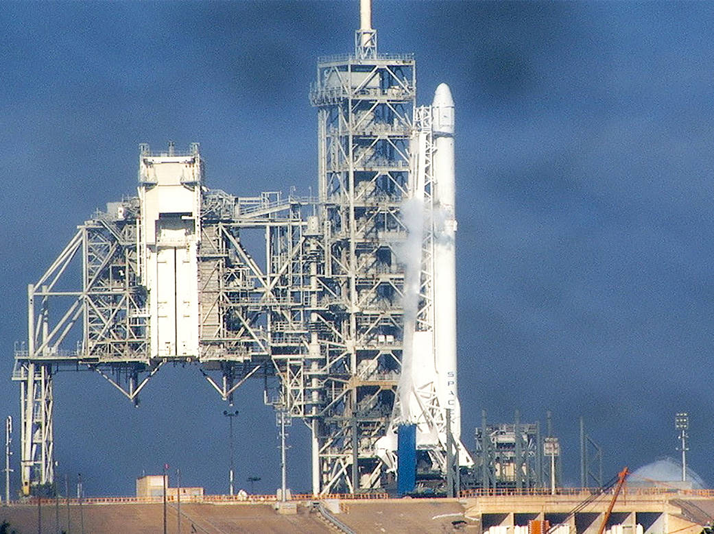 Falcon 9 Fueling Underway for SpaceX CRS-10