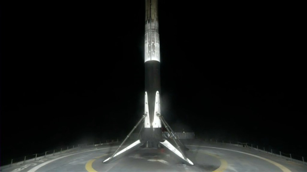 
			Falcon 9 First Stage Lands! - NASA			