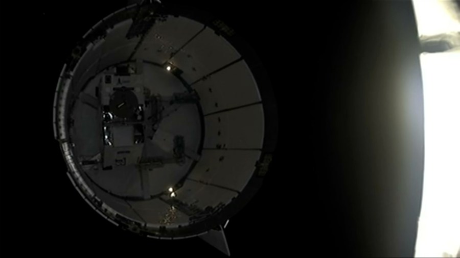 SpaceX’s Dragon spacecraft separates from the Falcon 9 rocket's second stage during NASA’s SpaceX 27th commercial resupply services mission.