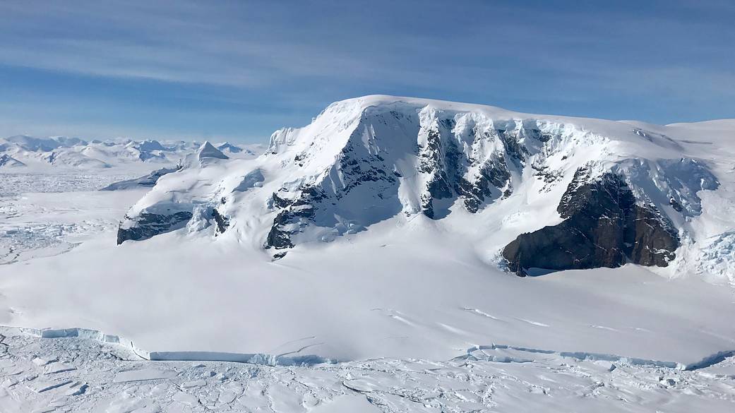 Mt. Balfour, Antarctica photographed from Icebridge flight