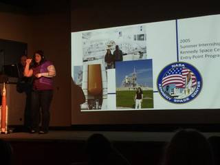 Garcia speaks at Deaf Space Camp in 2005.