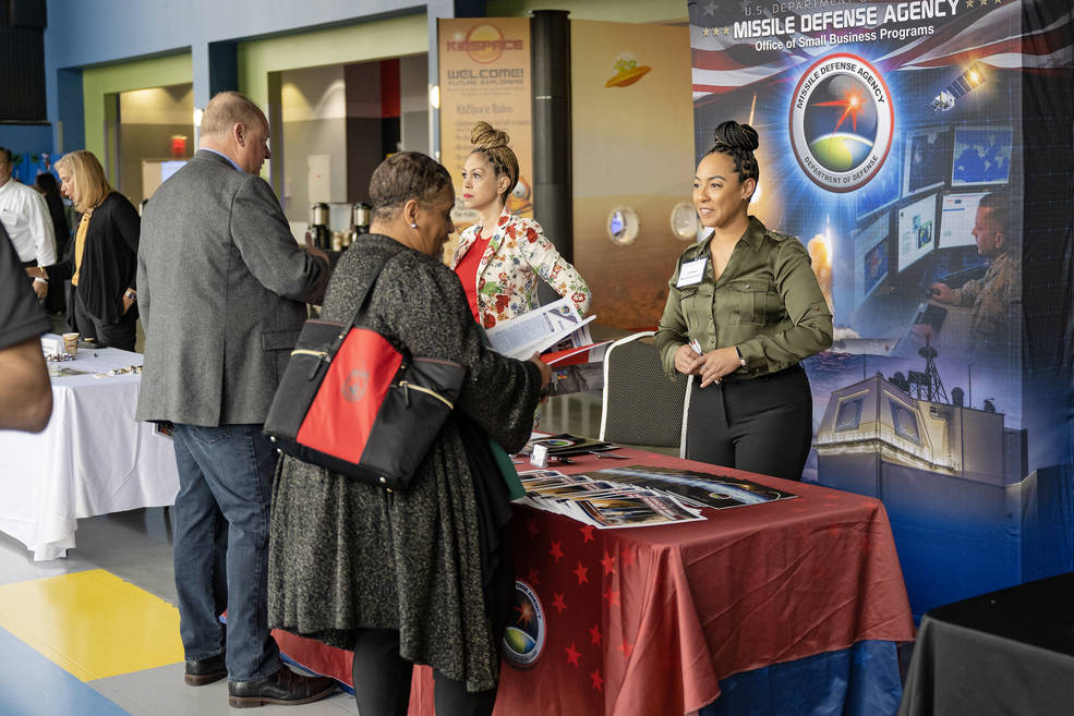 Attendees at Marshall’s 35th Small Business Alliance Meeting network during the March 23 event.