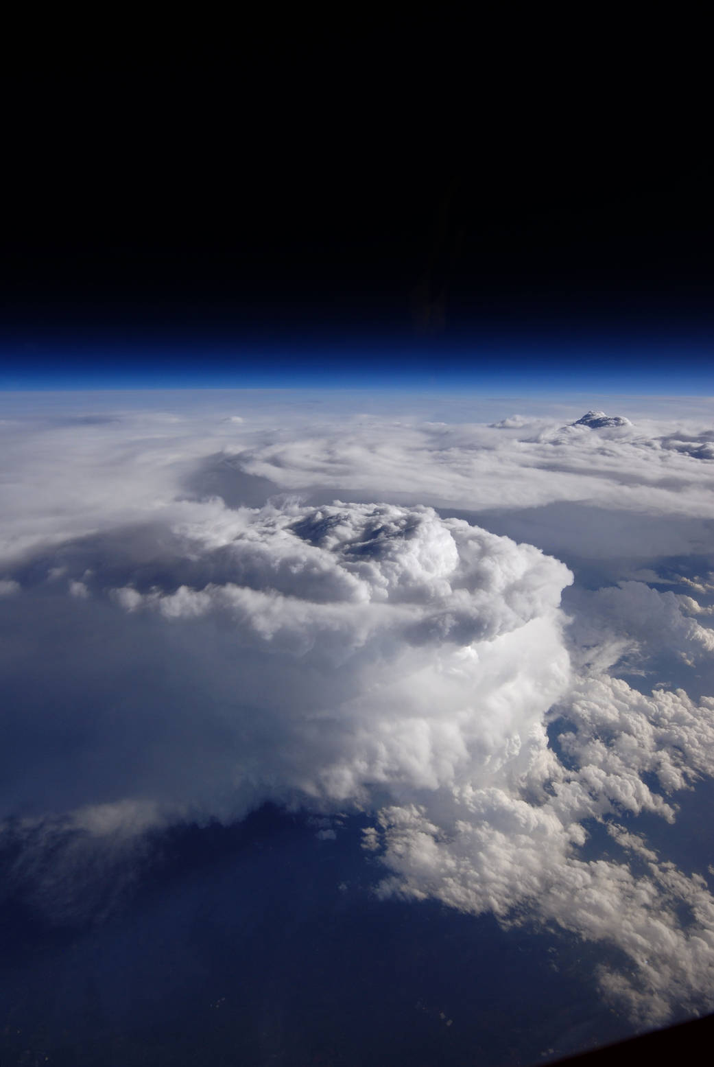 This storm cell photo was taken from NASA's high-altitude ER-2 aircraft on May 23, 2014, during a study aimed at gaining a bette