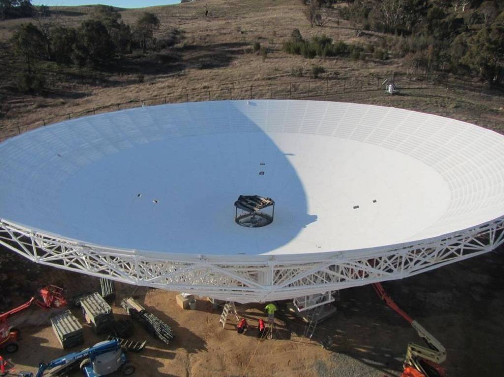 The Completed Shaped Surface Reflector Awaits Installation