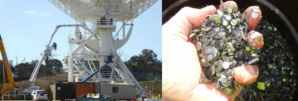 The Reflector Counterweight is Filled with Concrete and Steel