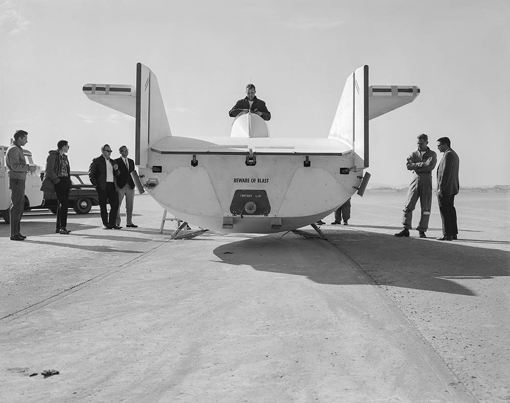 Aftermath of the M2-F1 following a hard landing on Rogers Dry Lake.