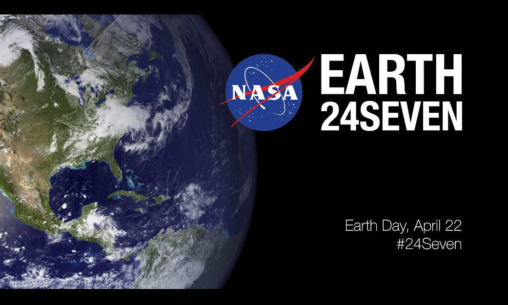 Earth and NASA logo graphic