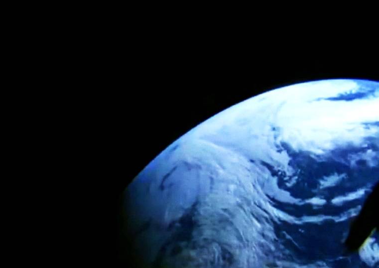 Orion Looks Back at Earth