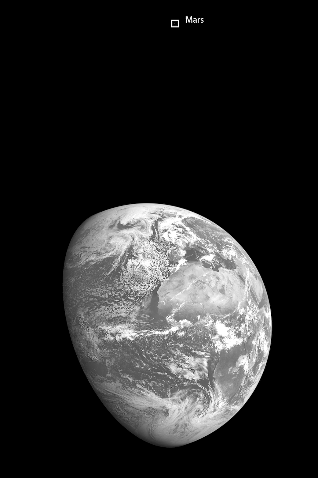 LRO takes pic of Earth and Mars