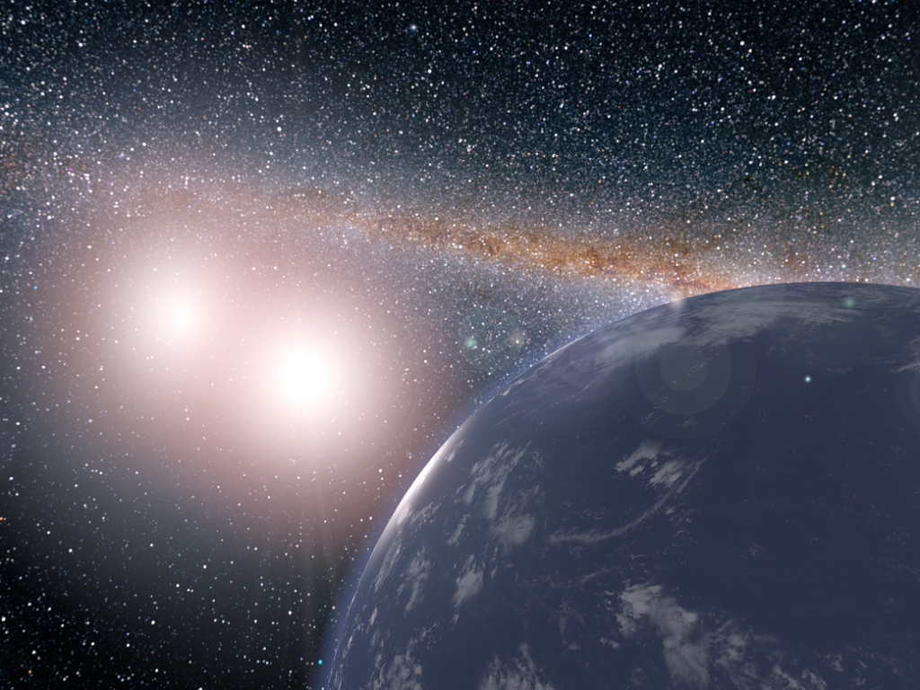 Illustration of an Earth-Sized ‘Tatooine’ Planet