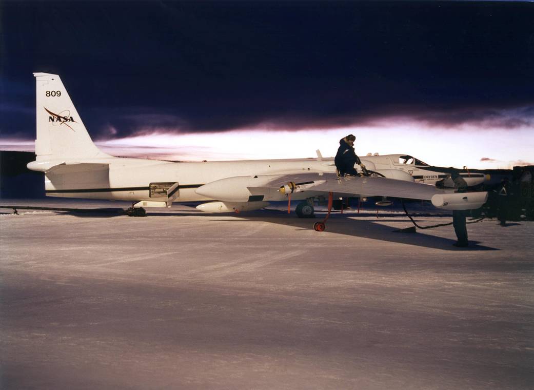 ER-2 Being Refueled in Kiruna, Sweden for SOLVE Mission