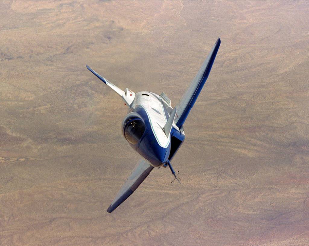 X-31 in Flight over Edwards AFB