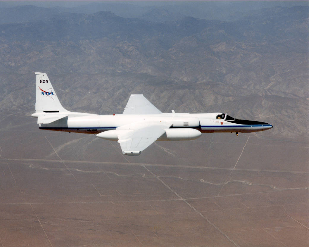 Lockheed ER-2C #809 high altitude research aircraft in flight