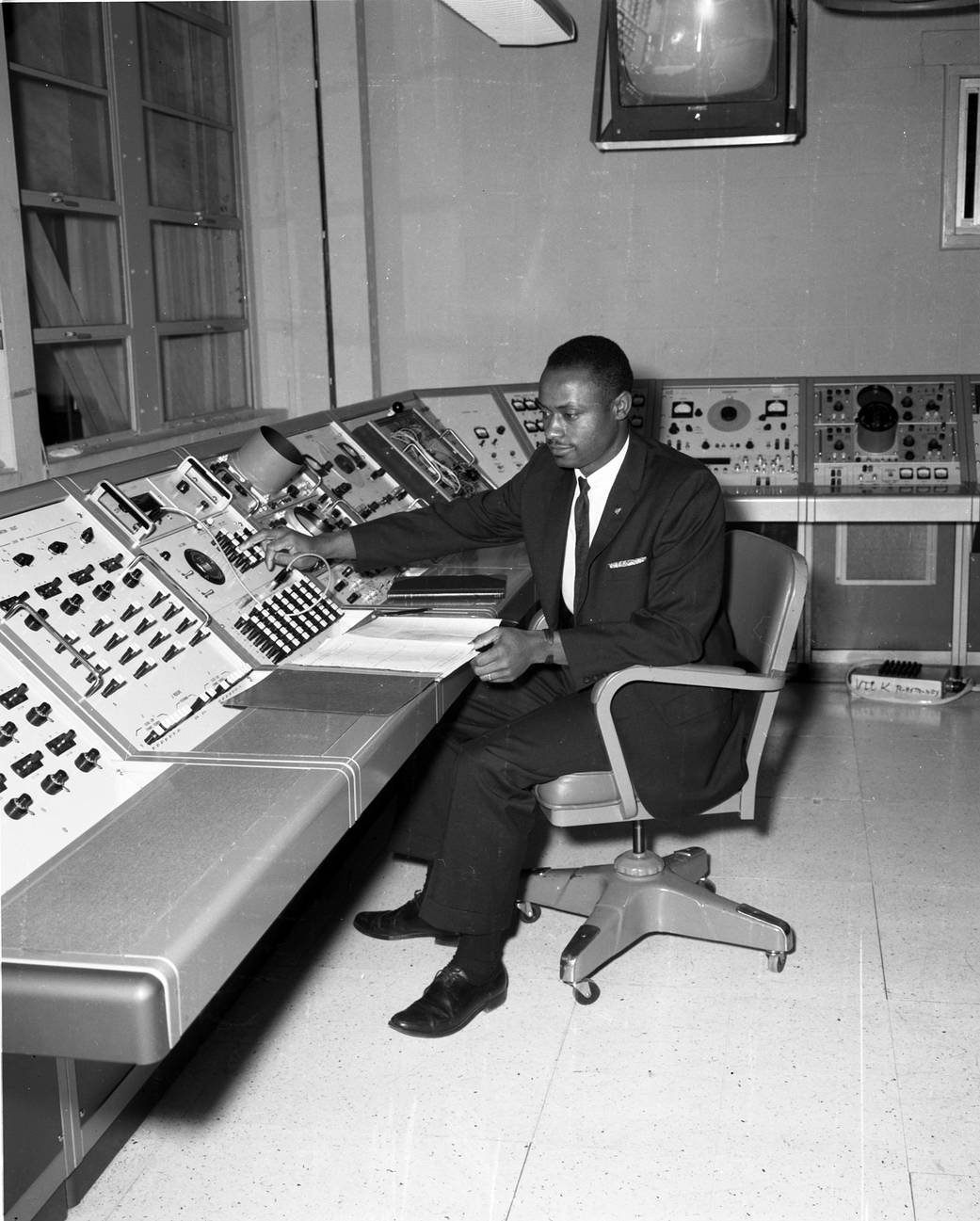 Earnest C. Smith in the Astrionics Laboratory in 1964.
