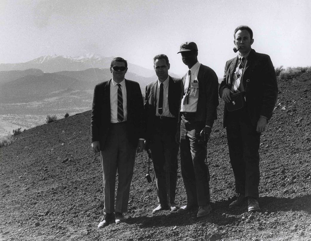 Earnest C. Smith working on Lunar Roving Vehicle testing in Flagstaff, Arizona in late 1960s. 