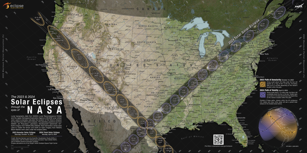 nasa centers map with cities