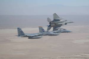 F-15D Leaves Formation; Enters the Landing Pattern at EAFB
