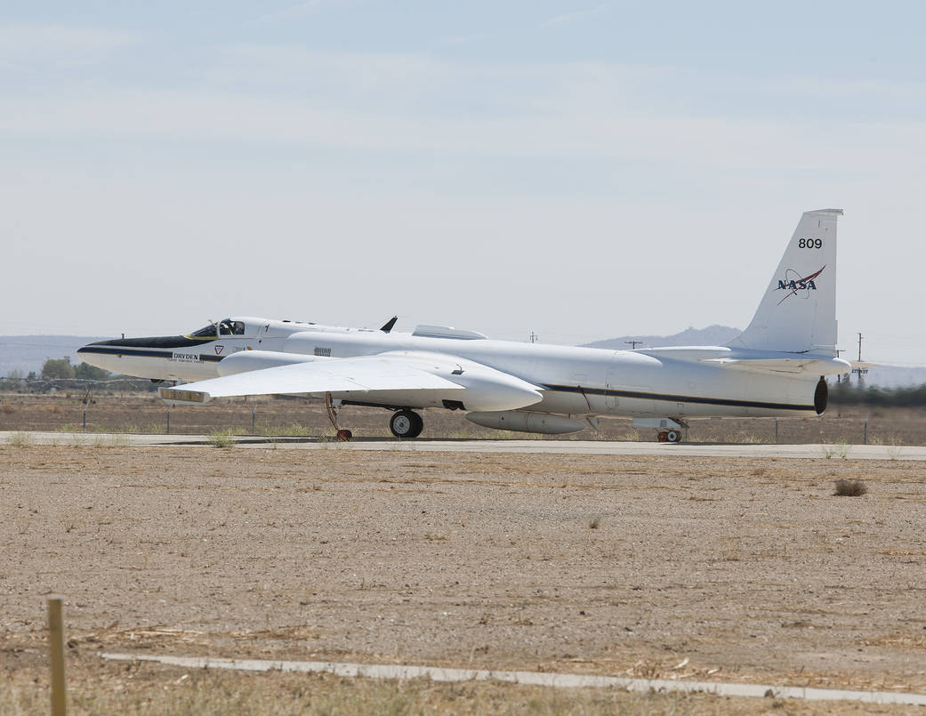 ER-2 Awaits Takeoff on Plant 42 Runway