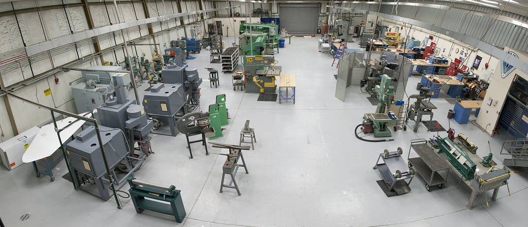 Interior view of sheet metal shop