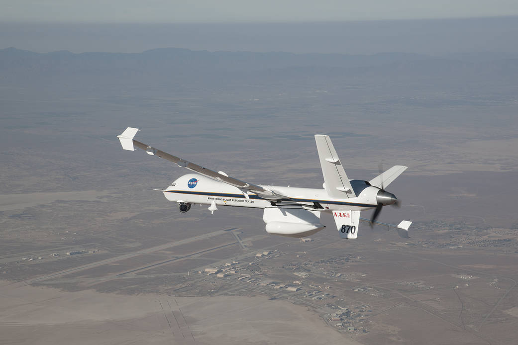 Ikhana in Flight over Rogers Dry Lake