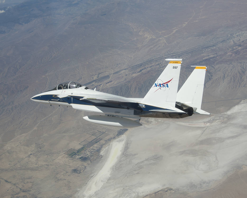 F-15D #897 Flight over Mojave Desert