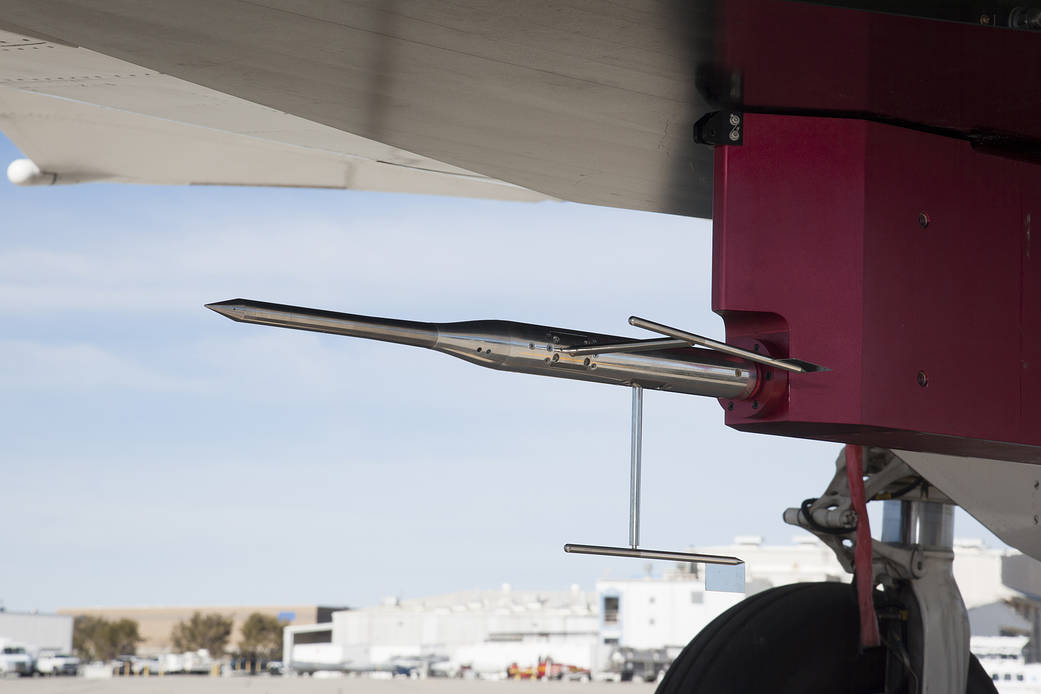 Supersonic probe on F-15B.