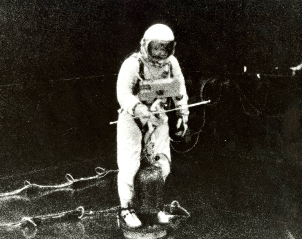 Ed White in training