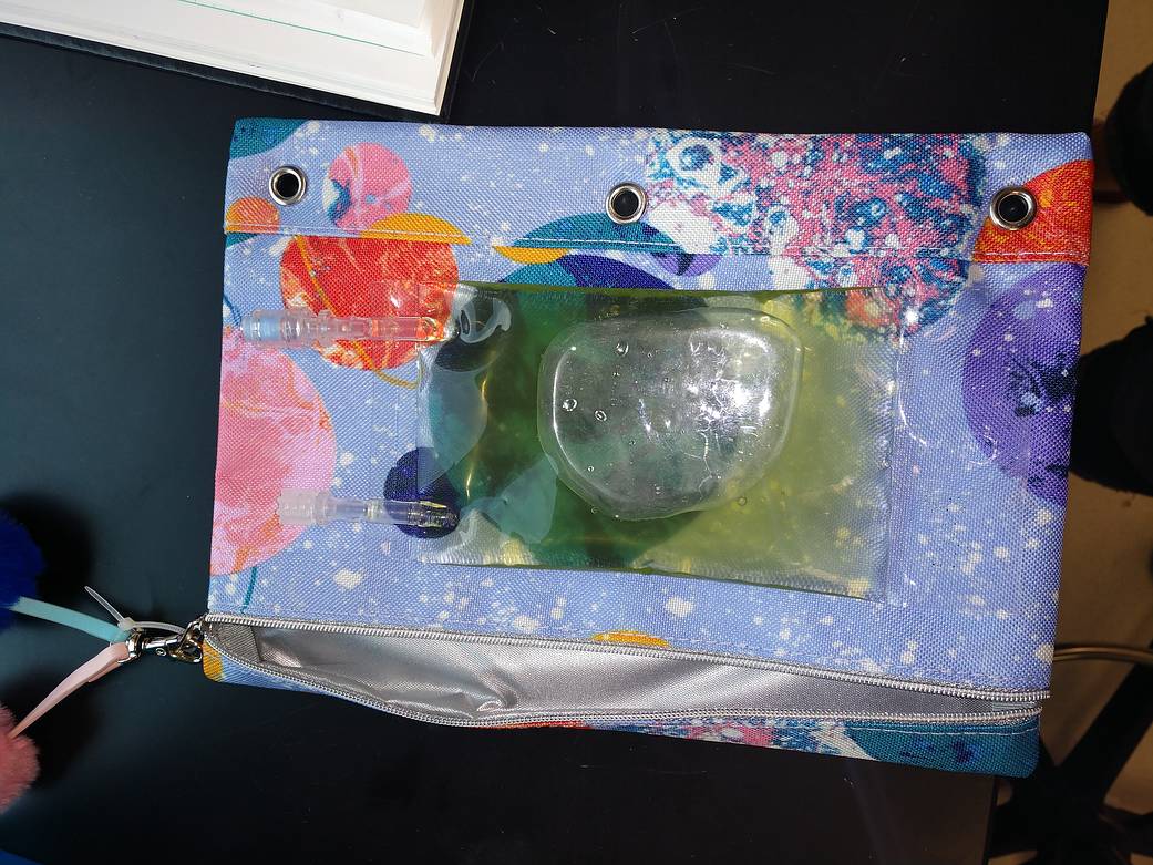 Pencil case to be used for shipping test, mimicking nomex bag, and survival test on dock