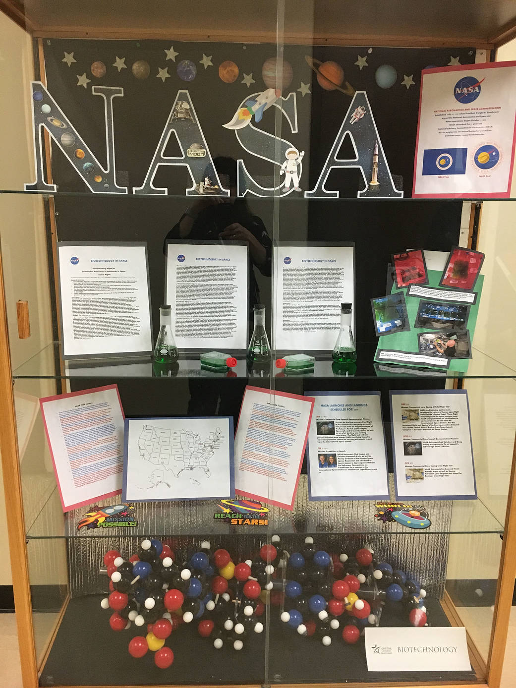 NASA display at Lone Star Community College