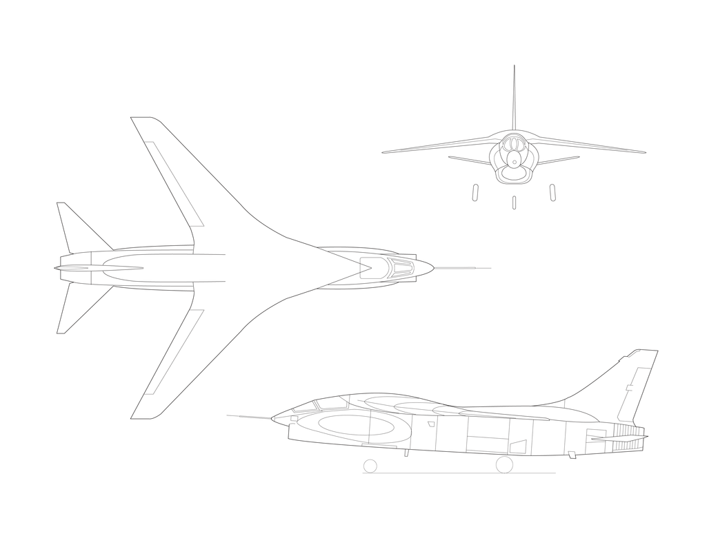 F-8 Super Critical Wing Illustration