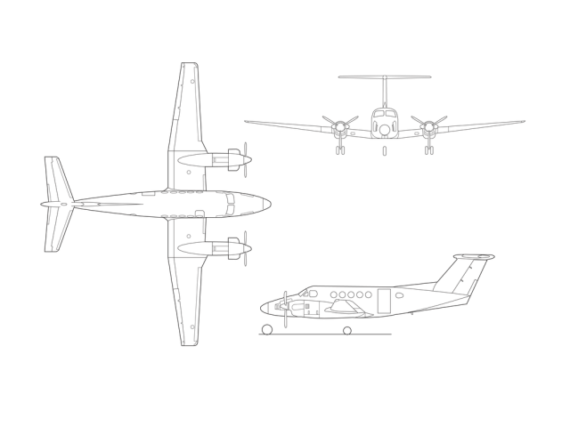 King Air B200 Illustration