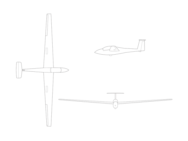 Schweizer SGS 1-36 sailplane illustration
