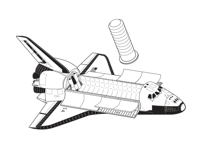 Shuttle delivering cargo illustration