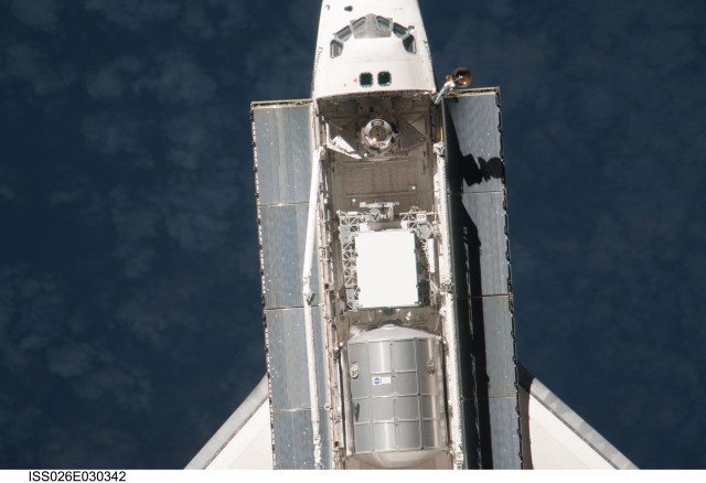 Space shuttle Discovery delivered the Permanent Multipurpose Module in its payload bay and was installed to the orbital outpost on March 1, 2011.