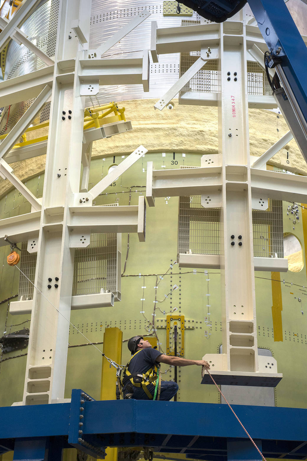 SLS Engine Section Test Hardware Installed in NASA Marshall Test Stand
