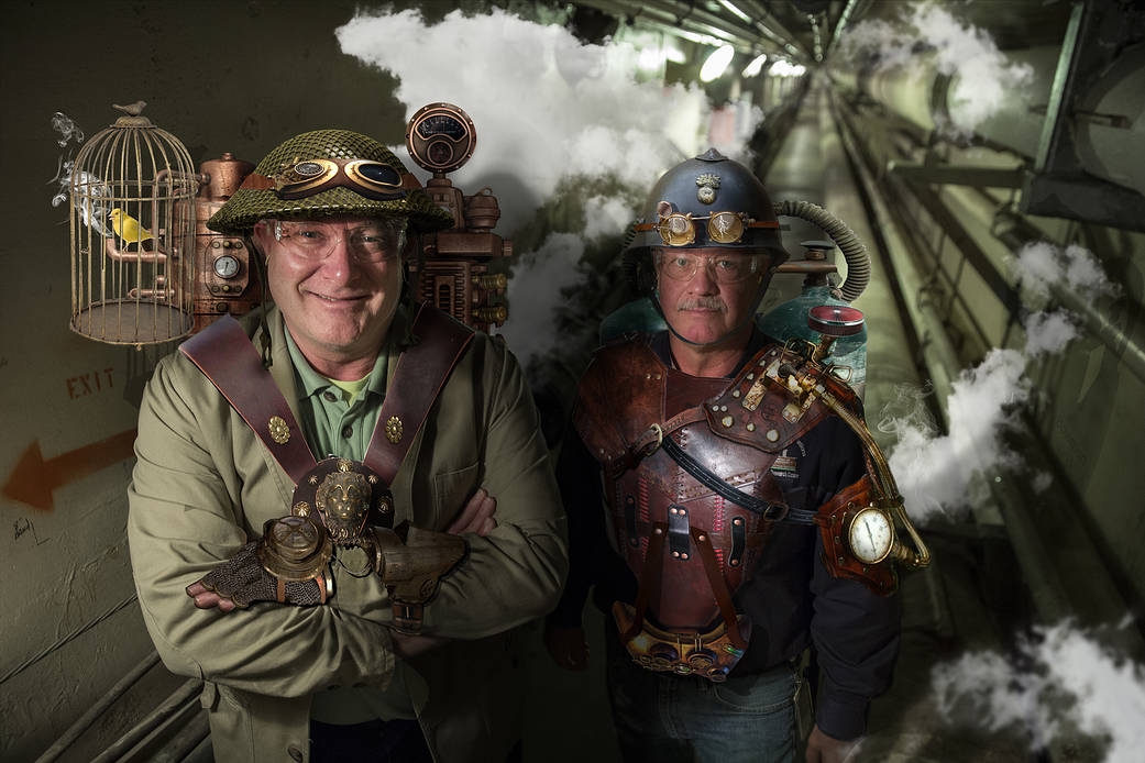 Steve Bollman (L), manager of NASA Langley's steam plant, and Mike Croft, its operations manager.