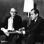 President Nixon and Administrator Fletcher discuss the Space Shuttle together