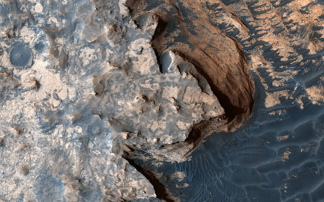Mars terrain imaged from Mars orbit