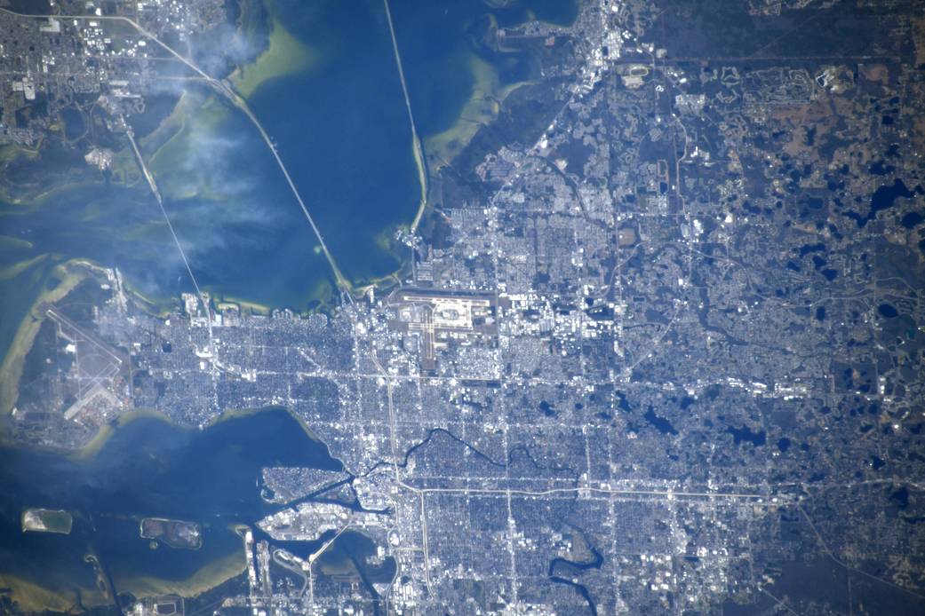 Tampa region photographed from low Earth orbit