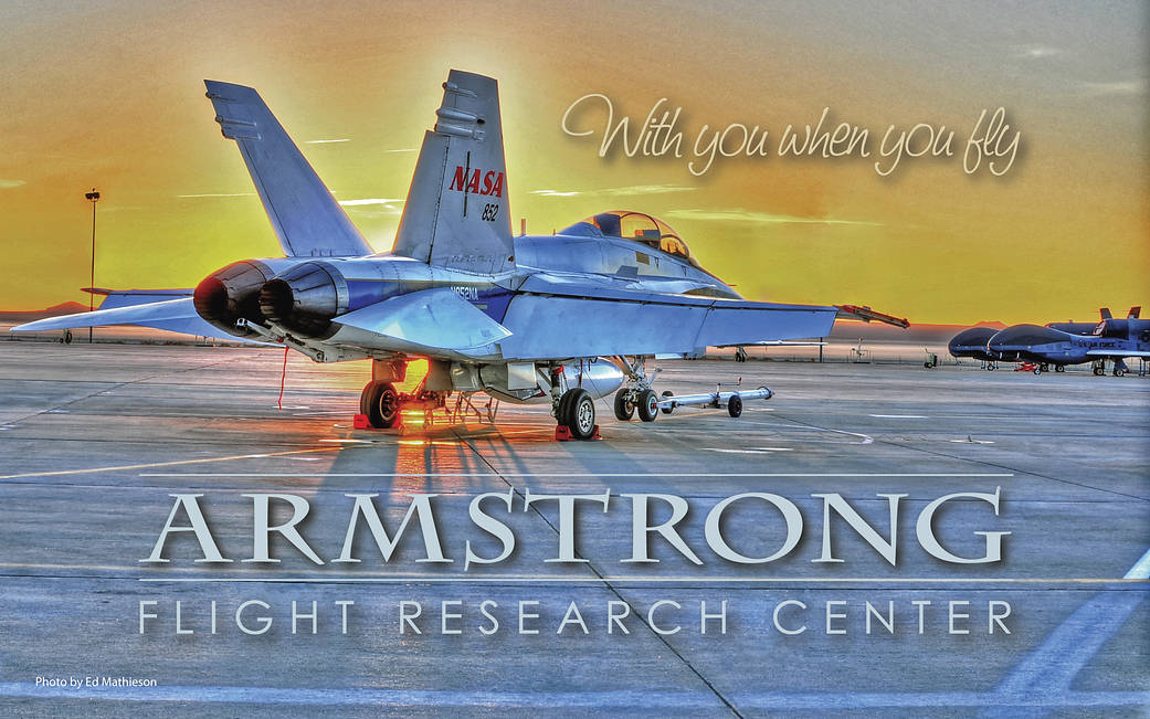 NASA F/A-18 mission support aircraft #852 awaits a tow after a flight.