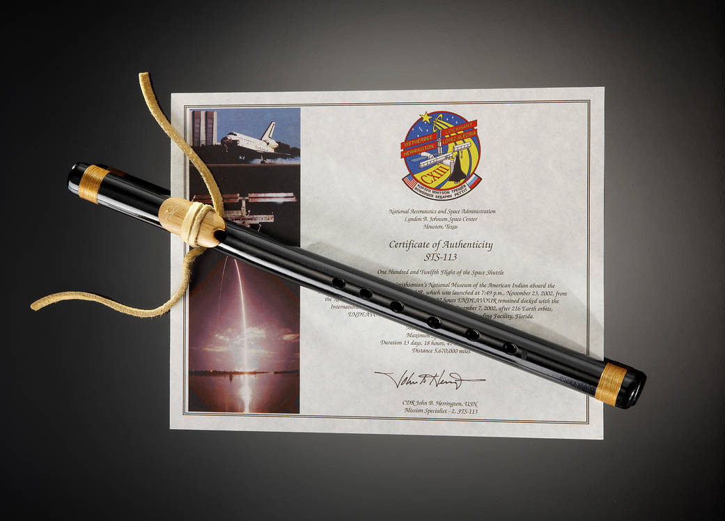 Flute carried to space by John Herrington