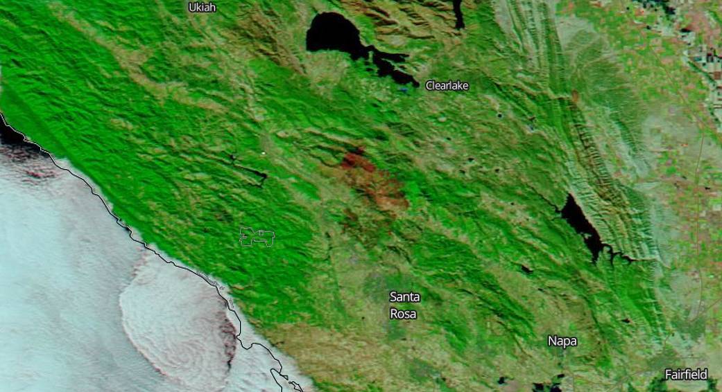 Fire scars from the Kincade fire