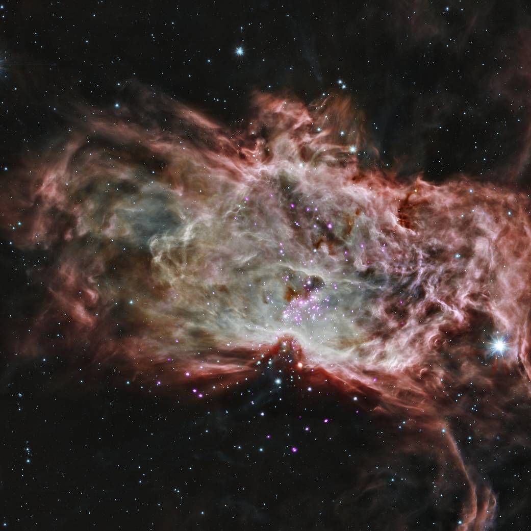 Composite image of the Flame Nebula