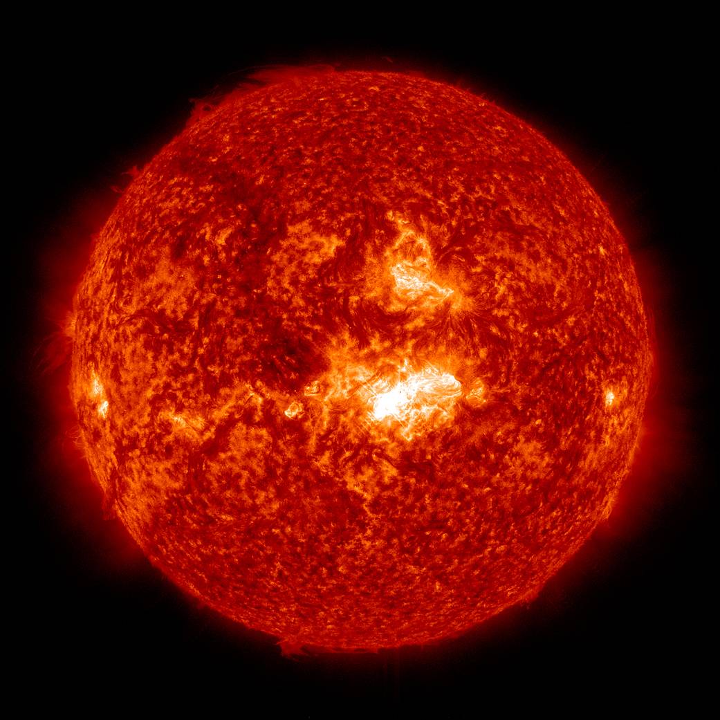 This image of an M5.2-class solar flare that occurred late on Feb. 3, 2014, was captured by NASA’s Solar Dynamics Observatory.