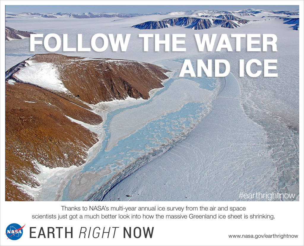 Greenland Ice Sheet: Follow the Water and Ice